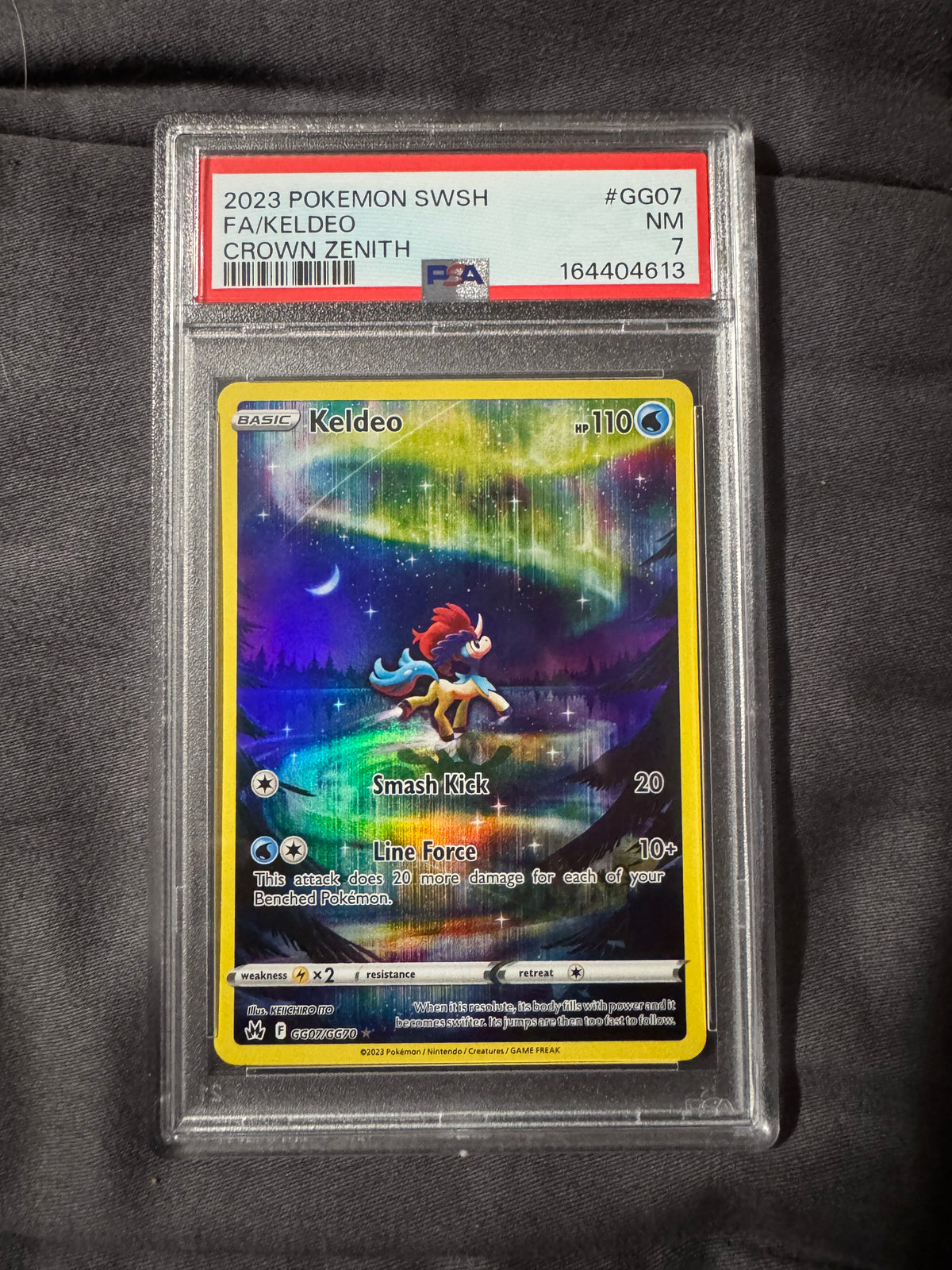 POKEMON TCG: SWORD AND SHIELD CROWN ZENITH GG07 FULL ART/KELDEO