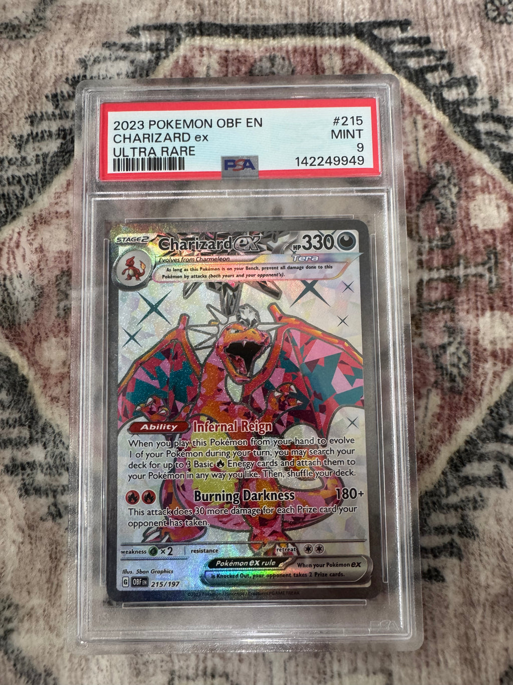 Pokémon TCG: Charizard ex Ultra rare Obsidian Flames PSA 9