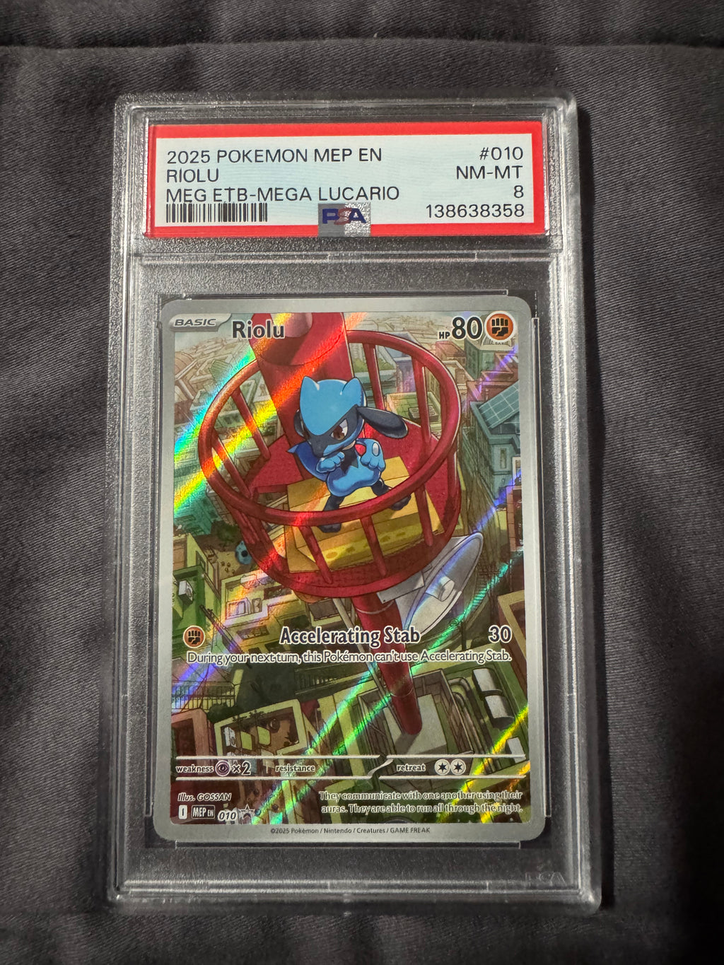 POKEMON TCG: MEP EN-MEGA EVOLUTION BLACK STAR PROMOS #010 RIOLU MEG ETB-MEGA LUCARIO