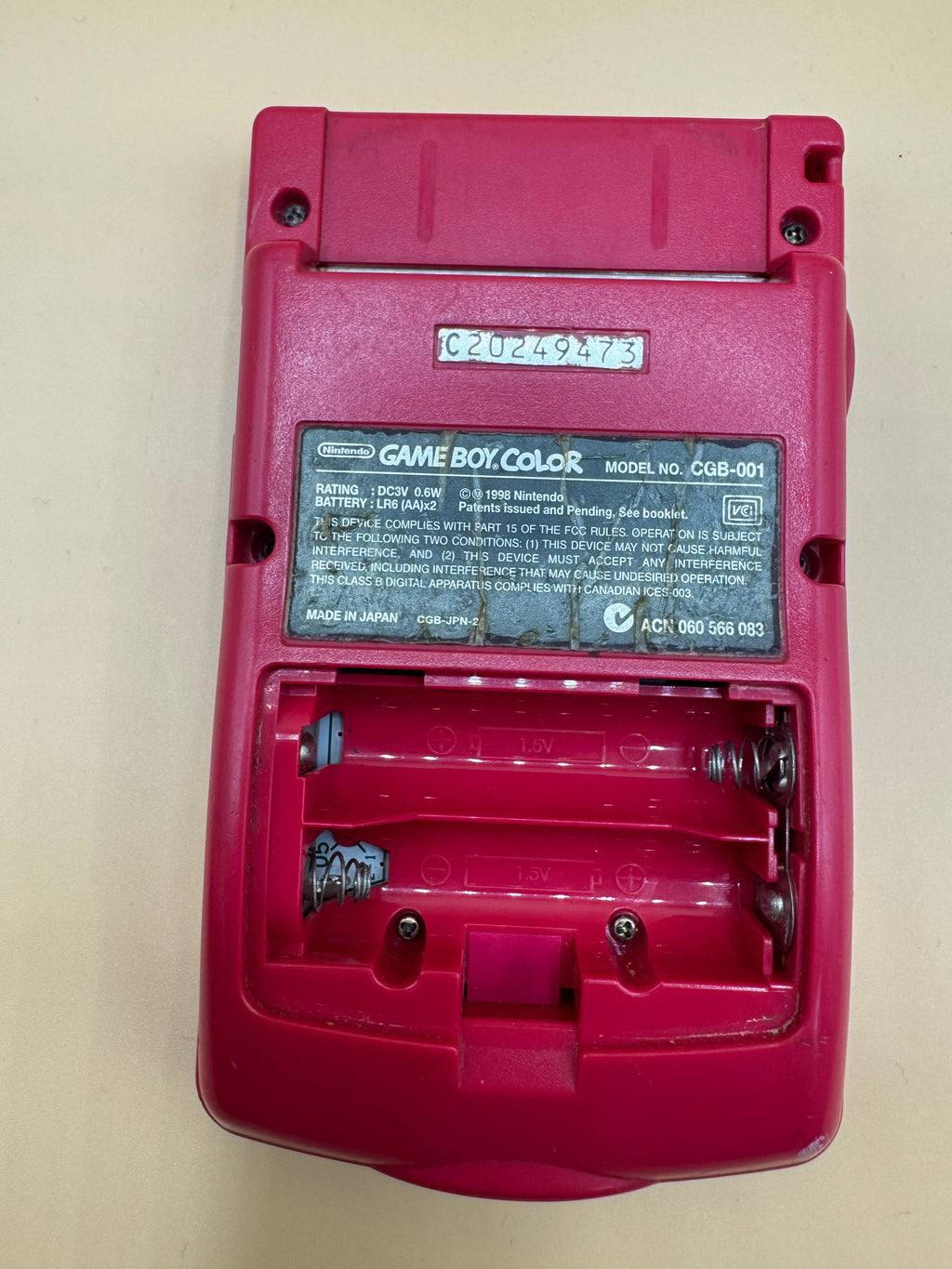Berry Red Gameboy Color