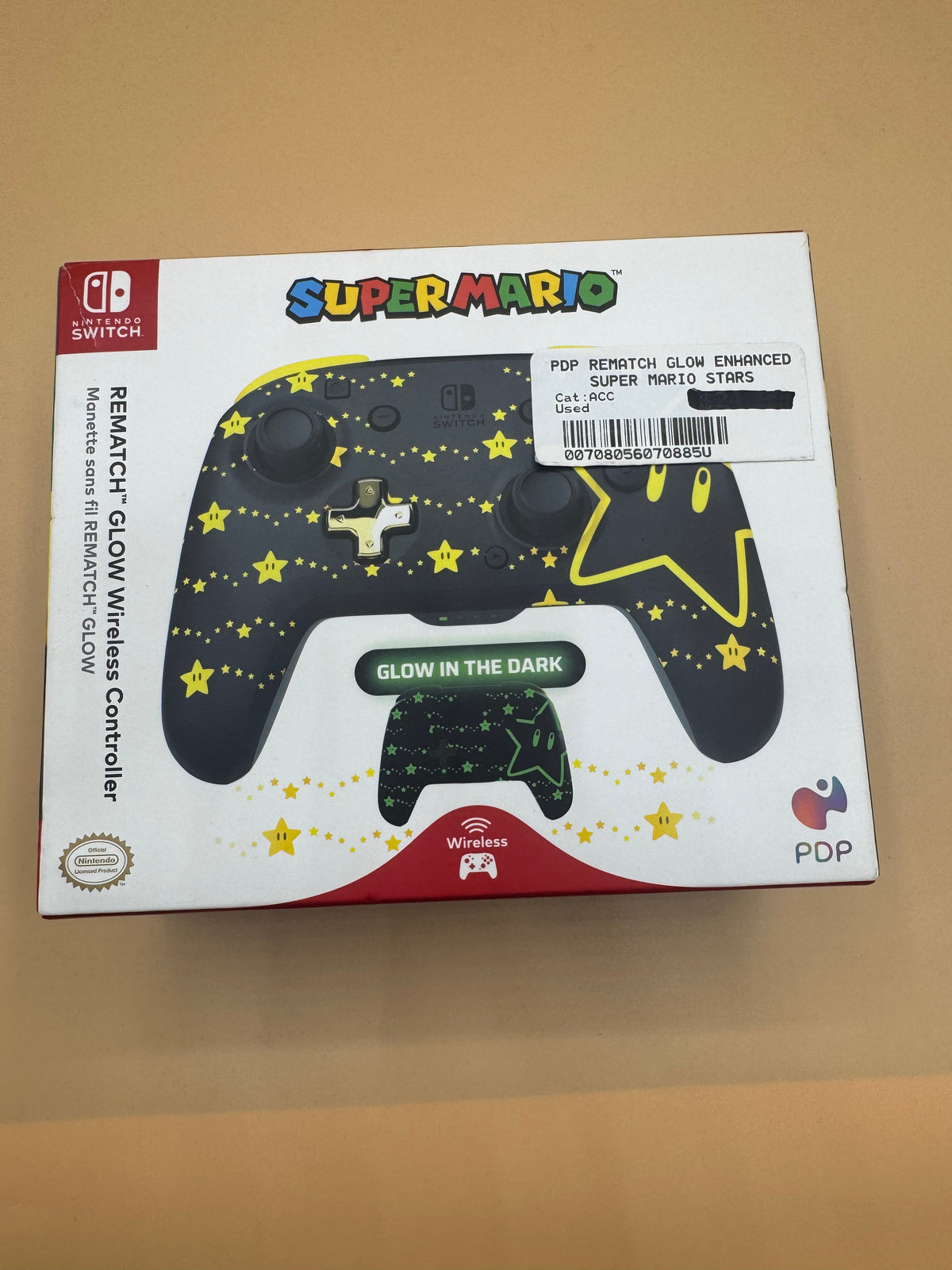 PDP REMATCH GLOW Wireless Controller (Super Mario Stars)