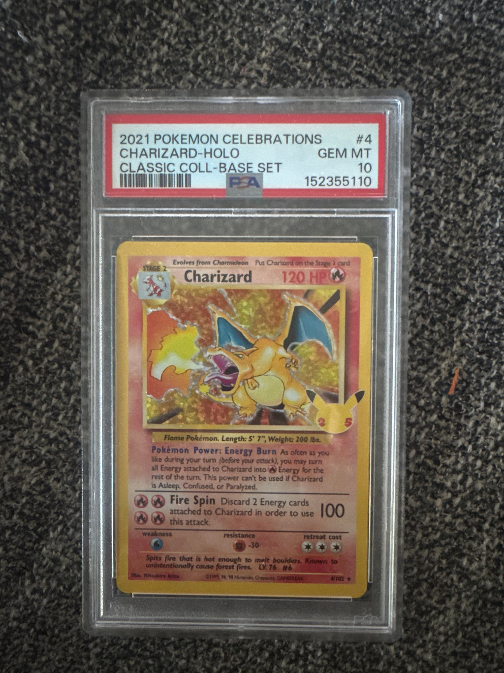 Pokémon TCG: Pokemon Celebrations Charizard Classic PSA 10 Grade