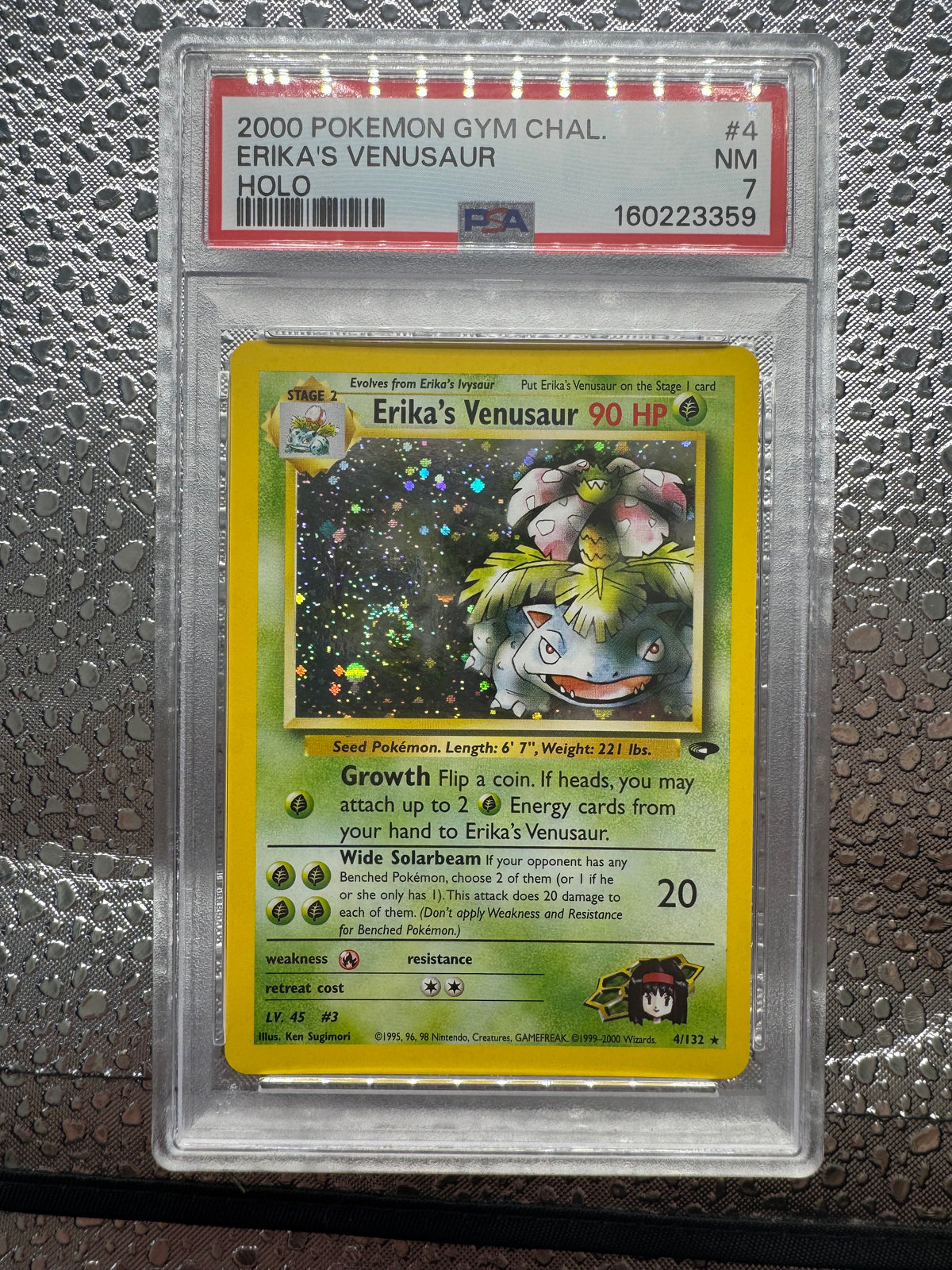 Pokémon TCG: Erika’s Venusaur holo PSA 7 (epic swirl!!!)