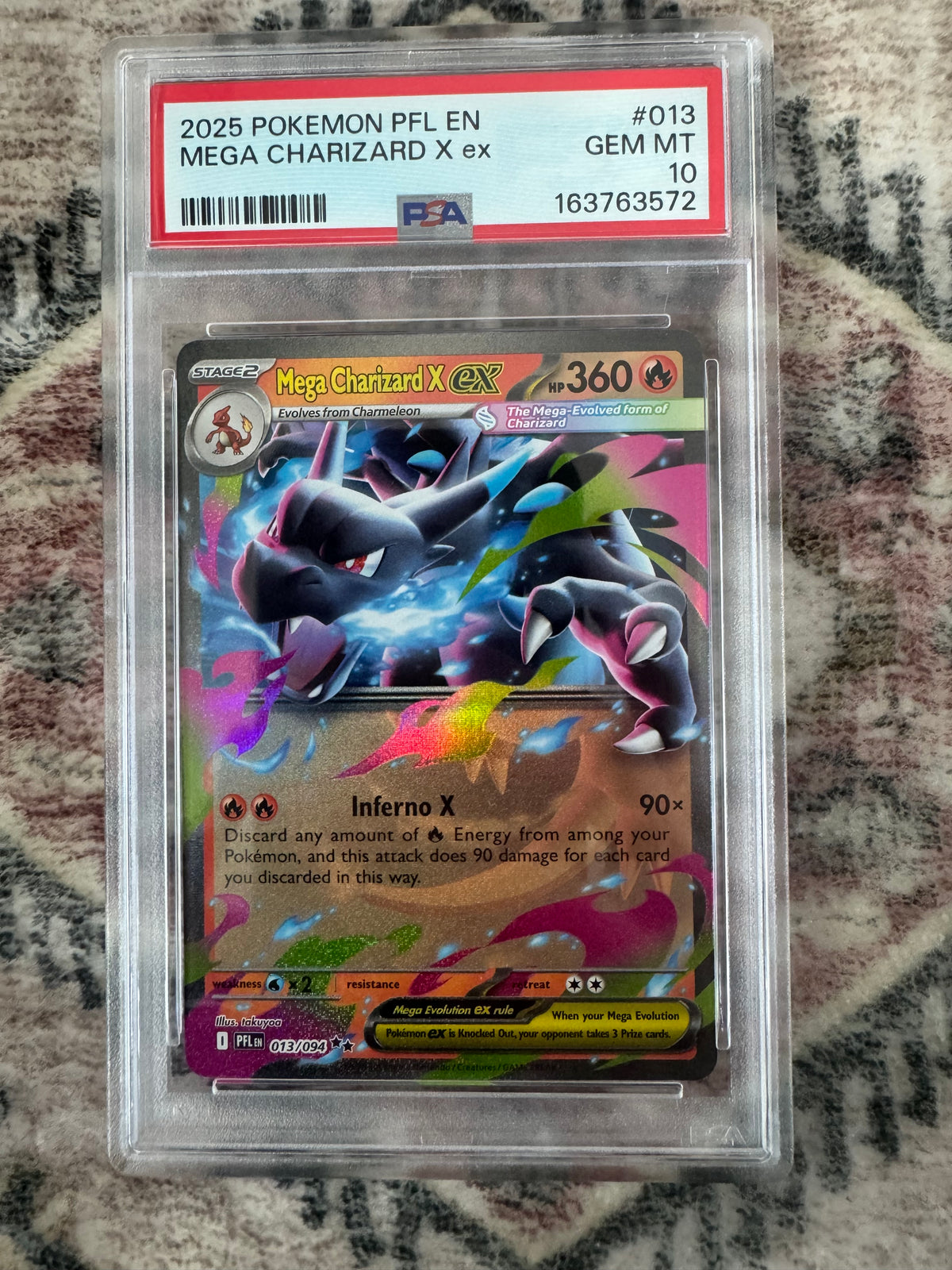 Pokémon TCG: Mega Charizard X ex Double Rare PSA 10