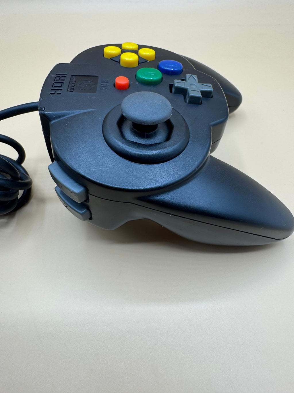 Black Hori Mini Pad 64 Controller with Modded PS2 Joystick
