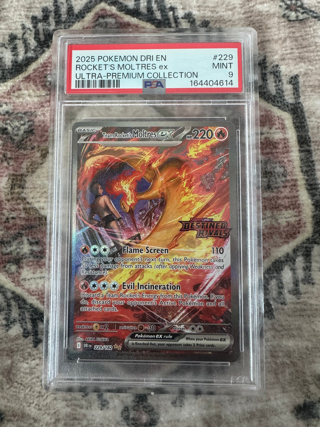 Pokémon TCG: Rocket’s Moltres ex Ultra-Premium Collection Promo PSA 9