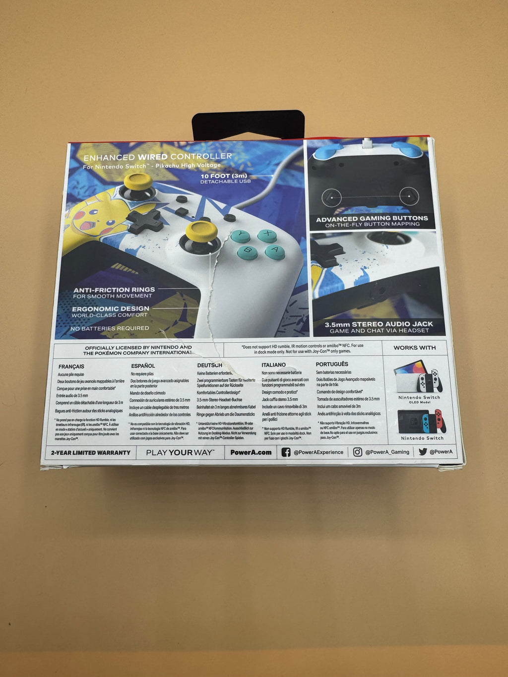 PowerA Enhanced Wired Controller for Nintendo Switch "Pikachu High Voltage"