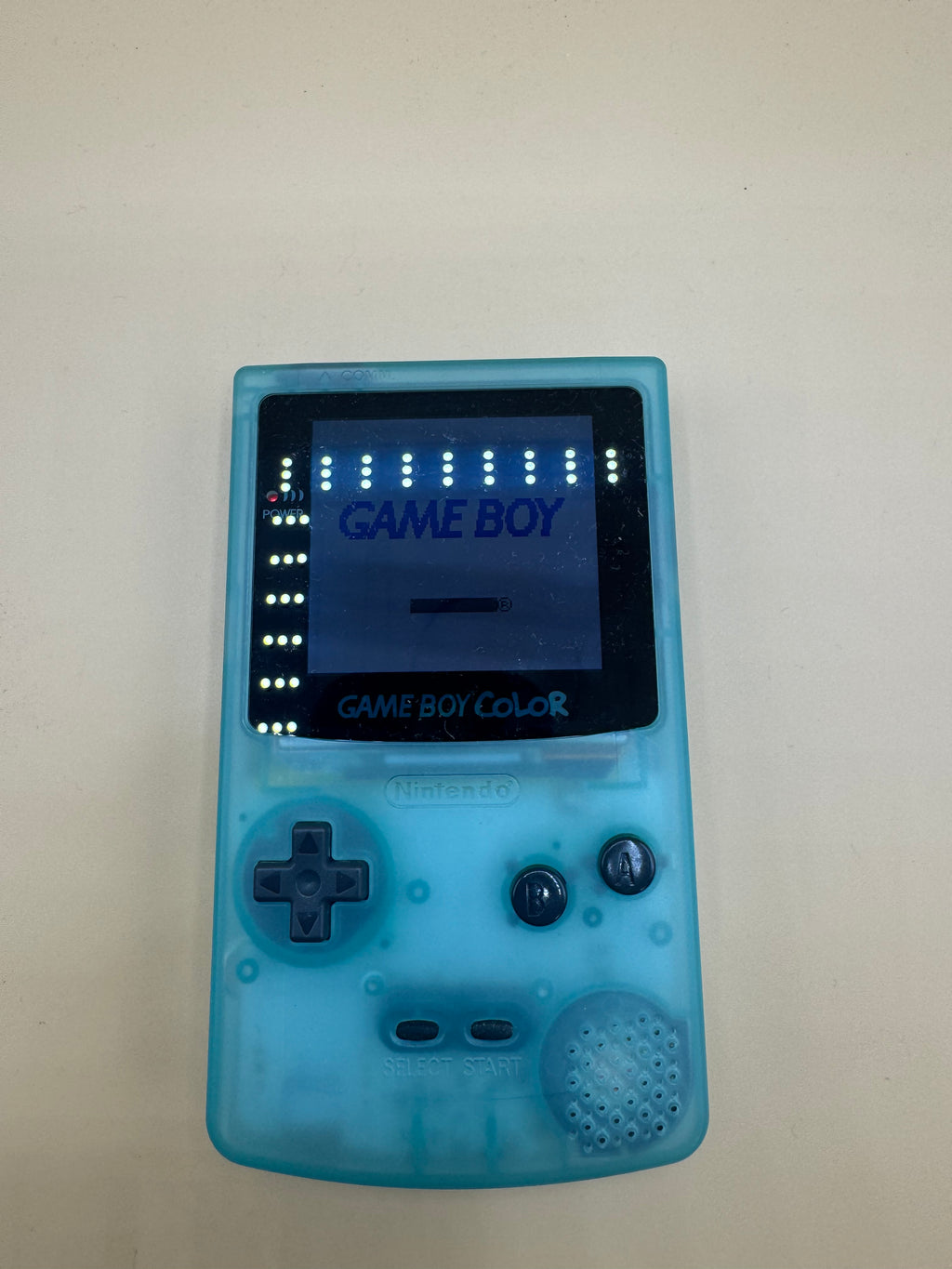 Customized Ice-Blue Back Lit Gameboy Color