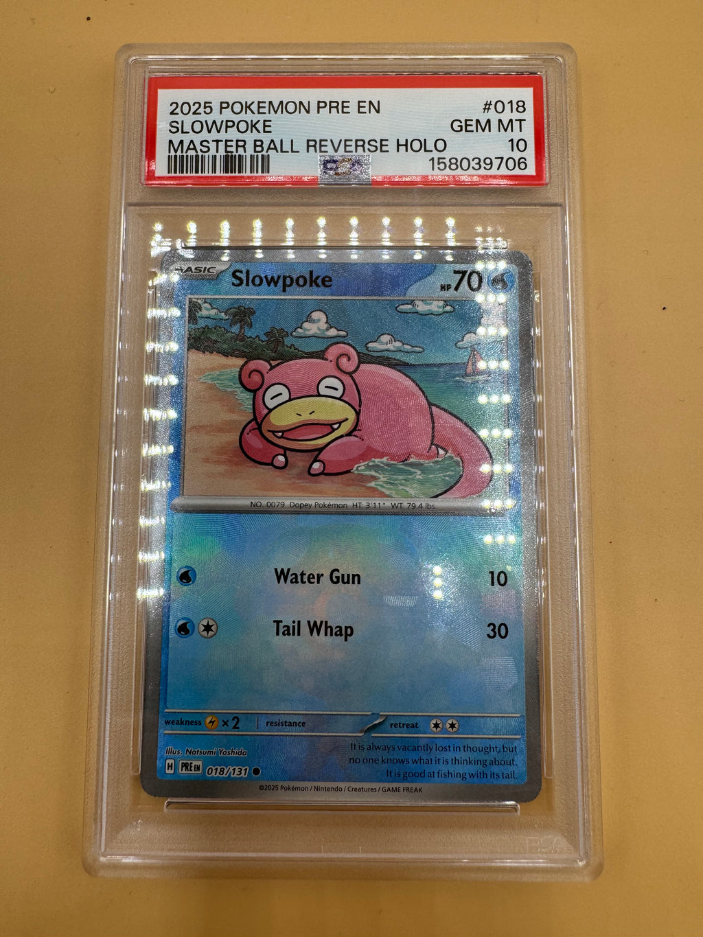 Pokémon TCG: Slowpoke Masterball Reverse Holo PSA 10
