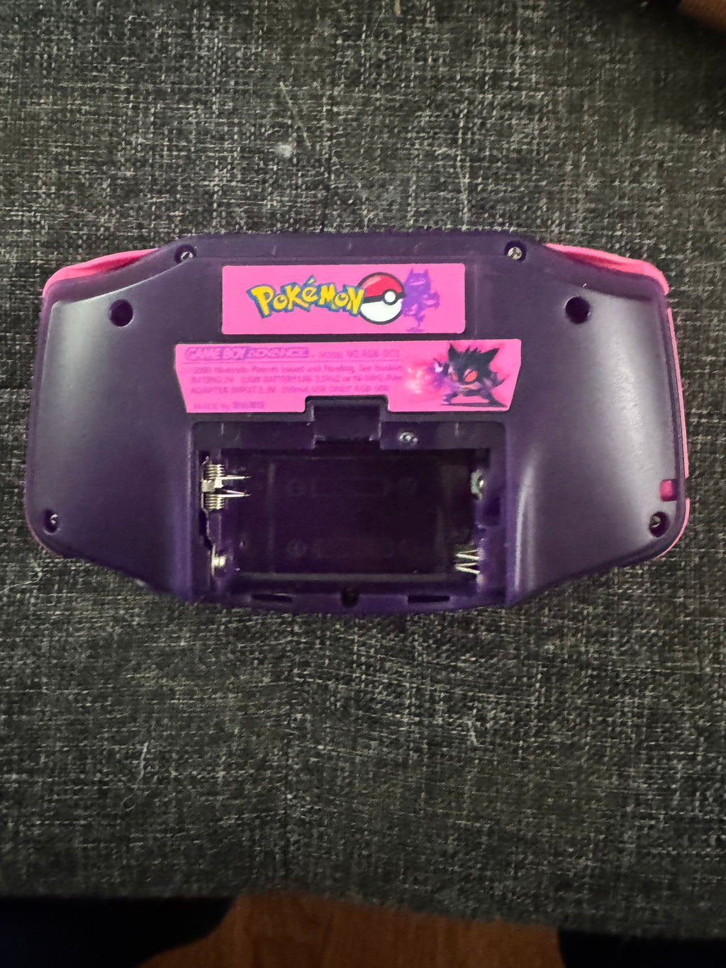 Customized Gengar Pokémon Nintendo Game Boy Advance (GBA)