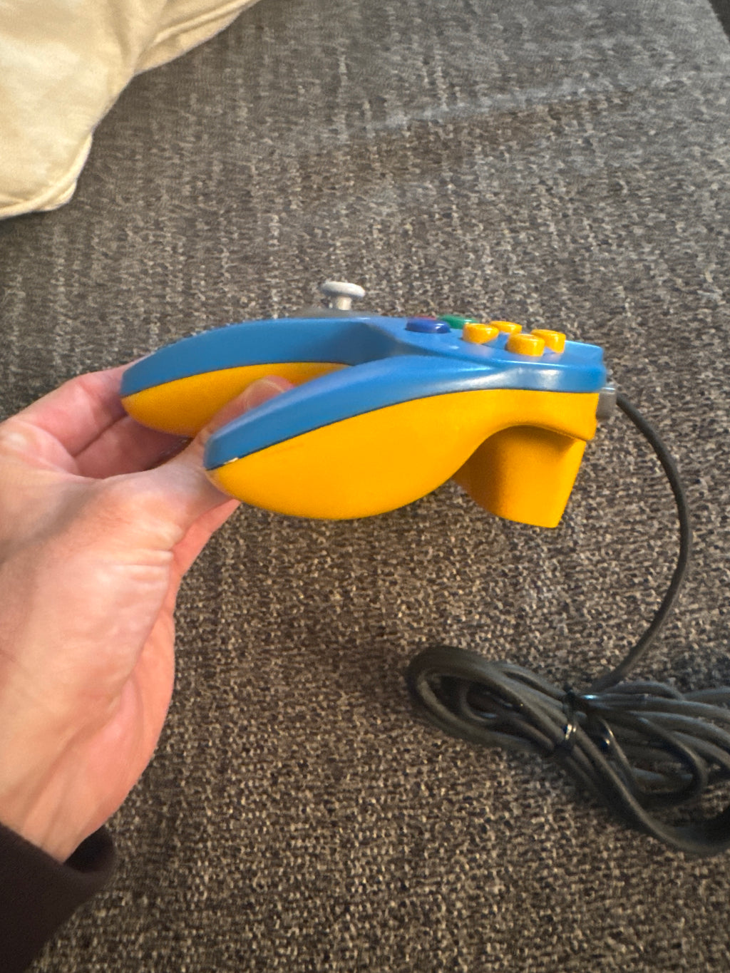 “Pikachu” Blue and Yellow Nintendo 64 Controller