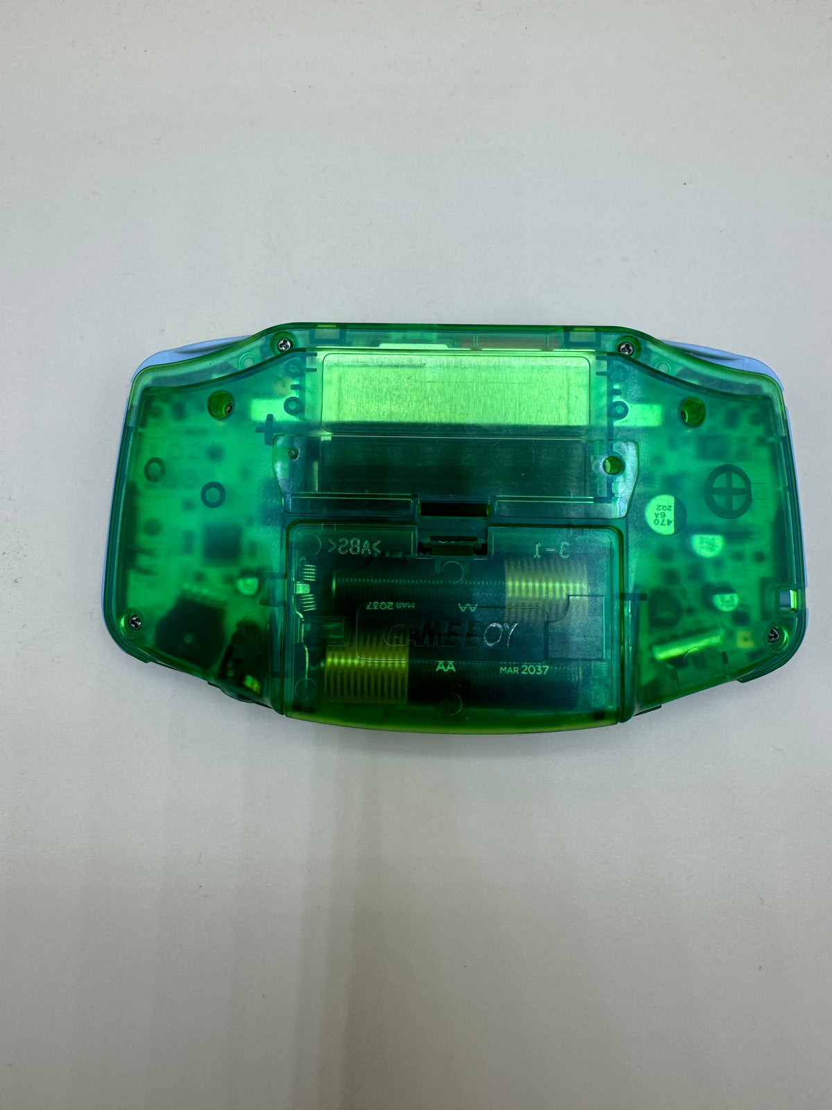 Clear Green Custom Gameboy Advance