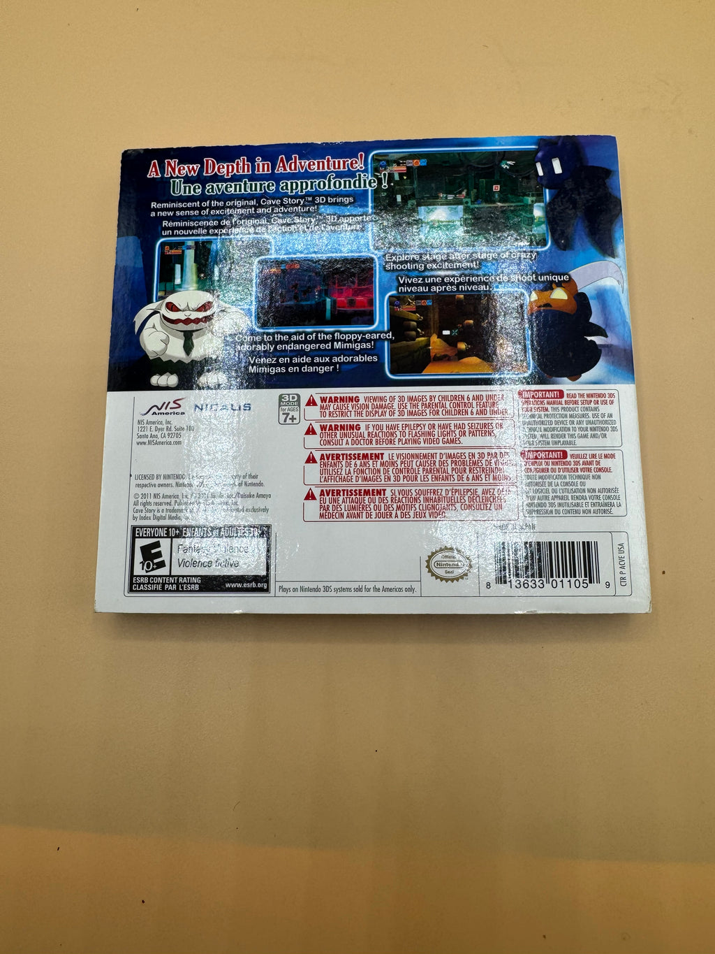 Cave Story 3D CiB w/ Original Lenticular Sleeve Cover