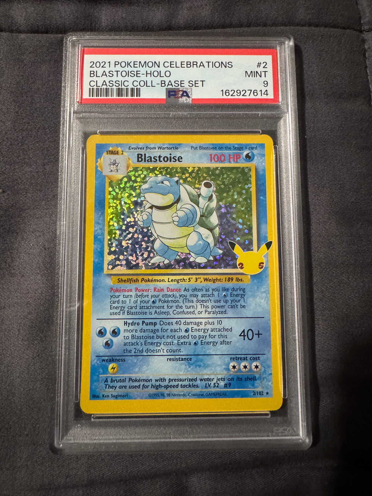 POKEMON TCG: CELEBRATIONS CLASSIC COLLECTION #2 BLASTOISE-HOLO CLASSIC COLL-BASE SET