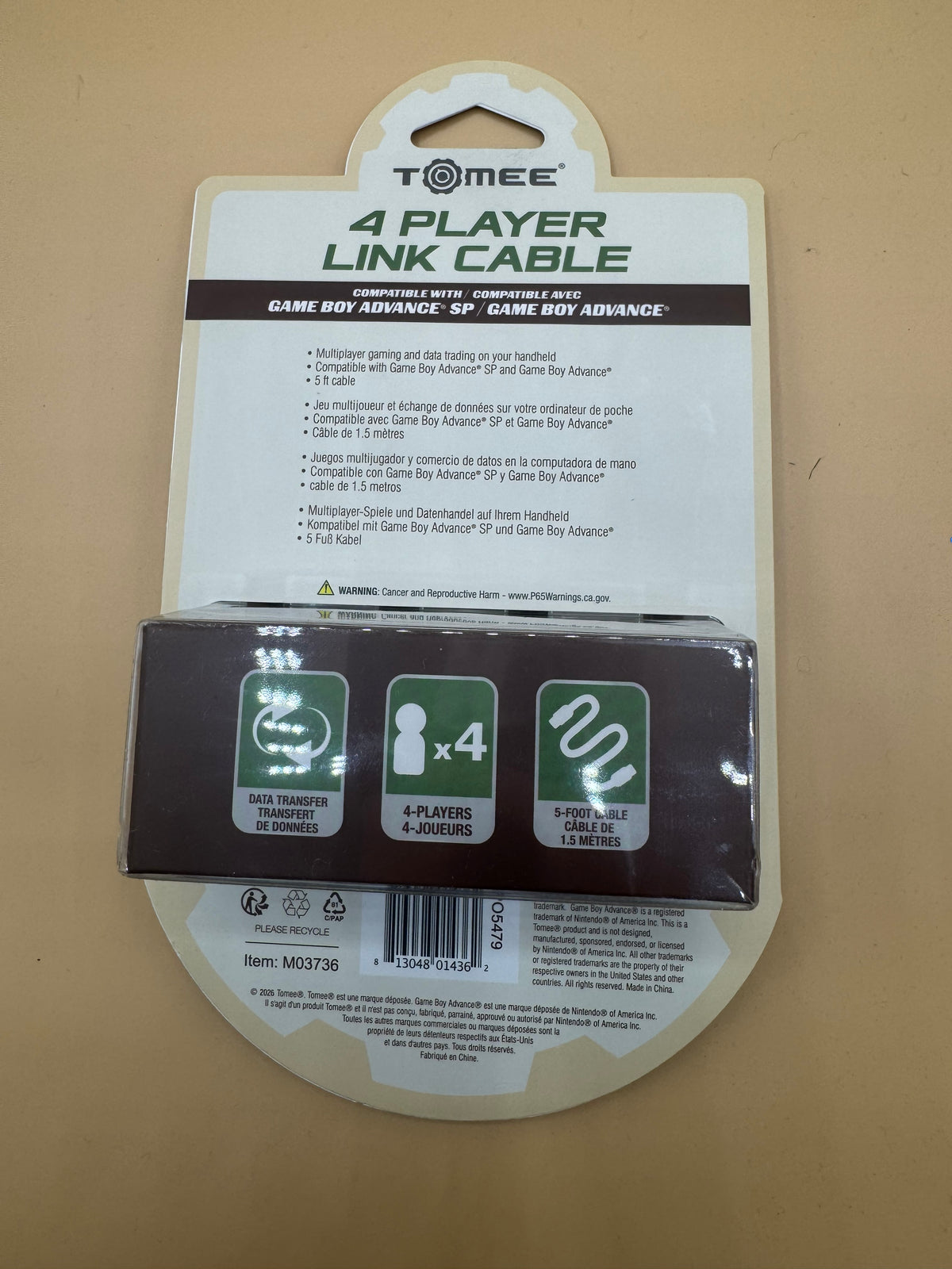 Tomee 4 Player Link Cable for Gameboy Advance