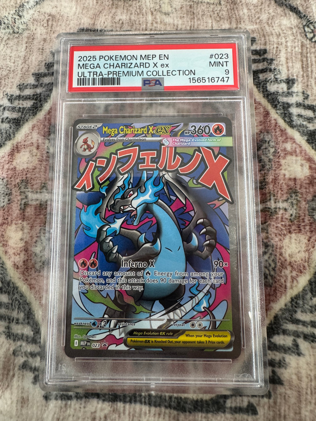 Pokémon TCG: MEGA CHARIZARD X EX MEGA CHARIZARD X ex ULTRA-PREMIUM COLLECTION Promo PSA 9