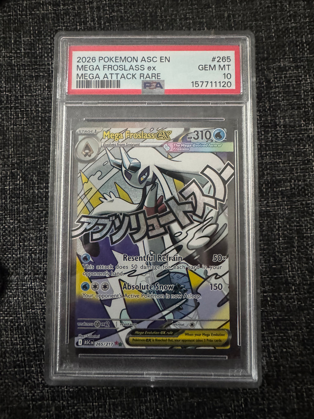 Pokémon TCG: Mea Froslass ex Mega Attack Rare PSA 10