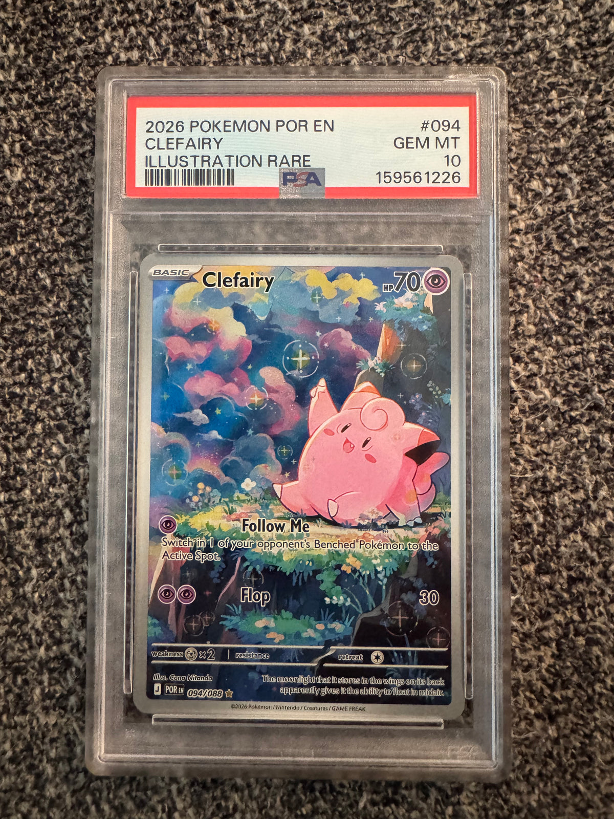 Pokémon TCG: Clefairy Illustrator Rare Perfect Order (PSA 10)
