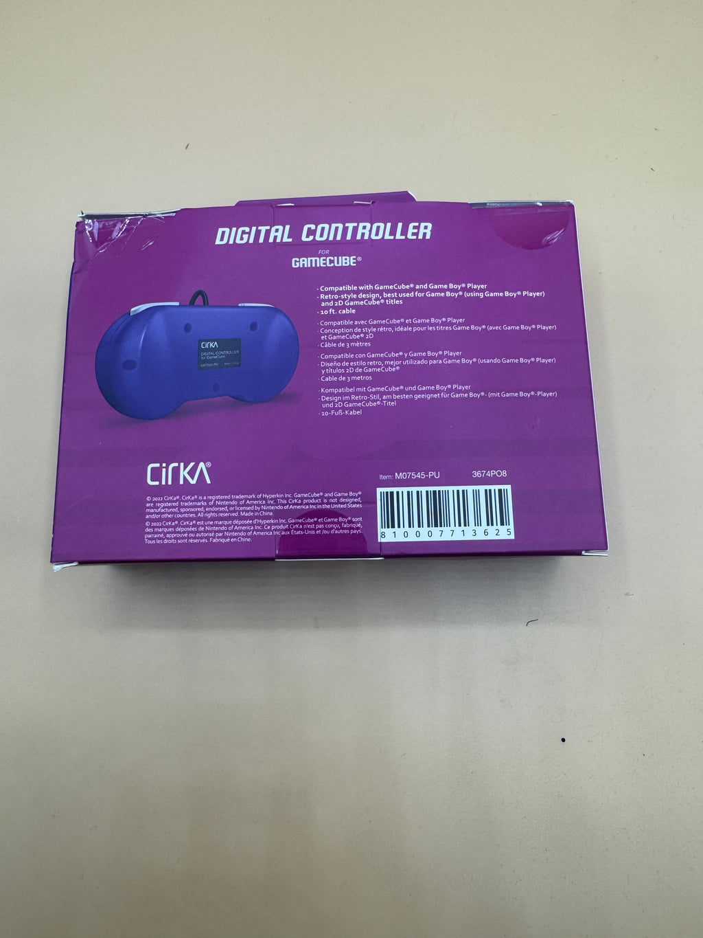 CirKA Digital Controller (Violet) for Nintendo GameCube