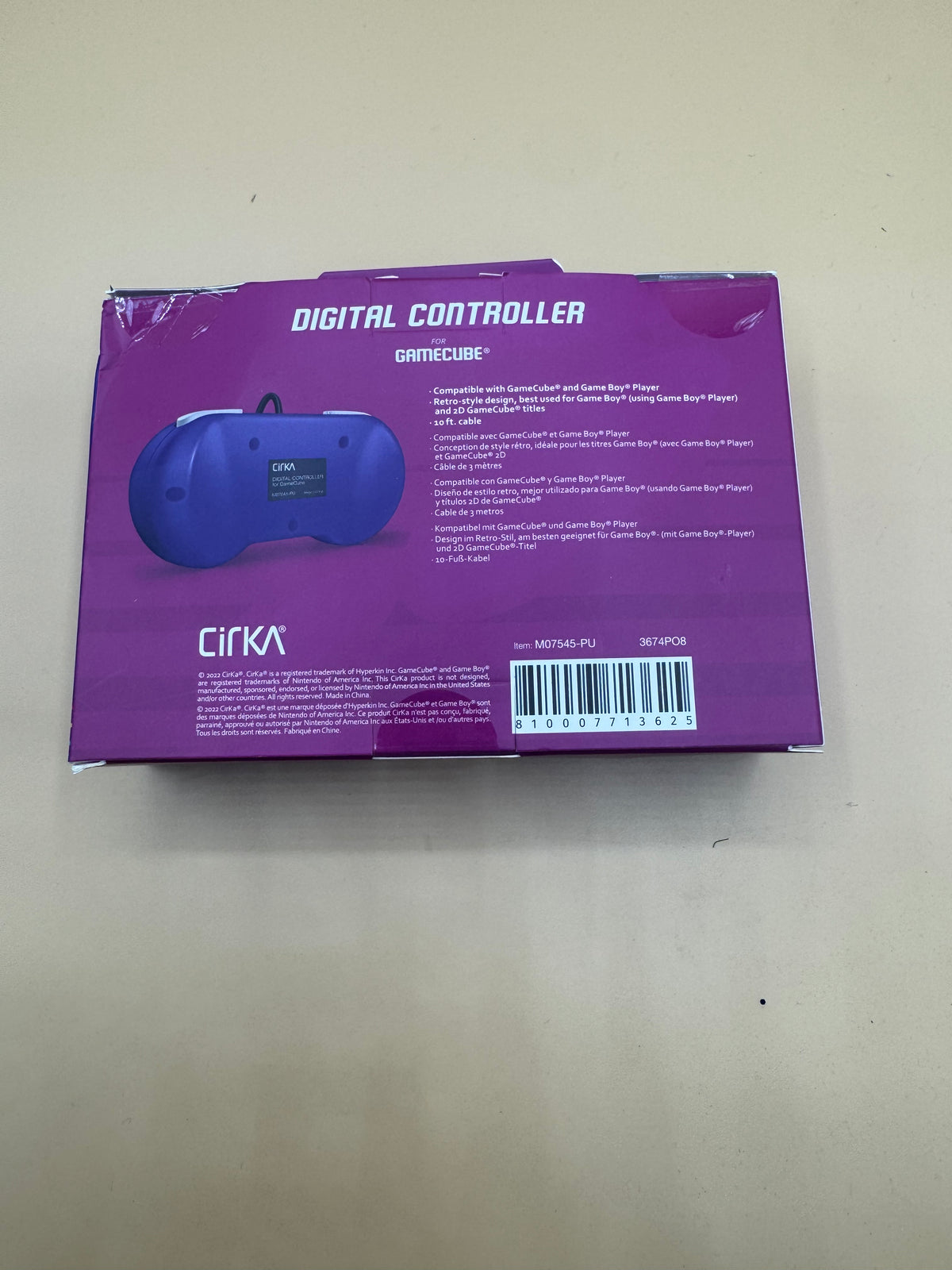 CirKA Digital Controller (Violet) for Nintendo GameCube