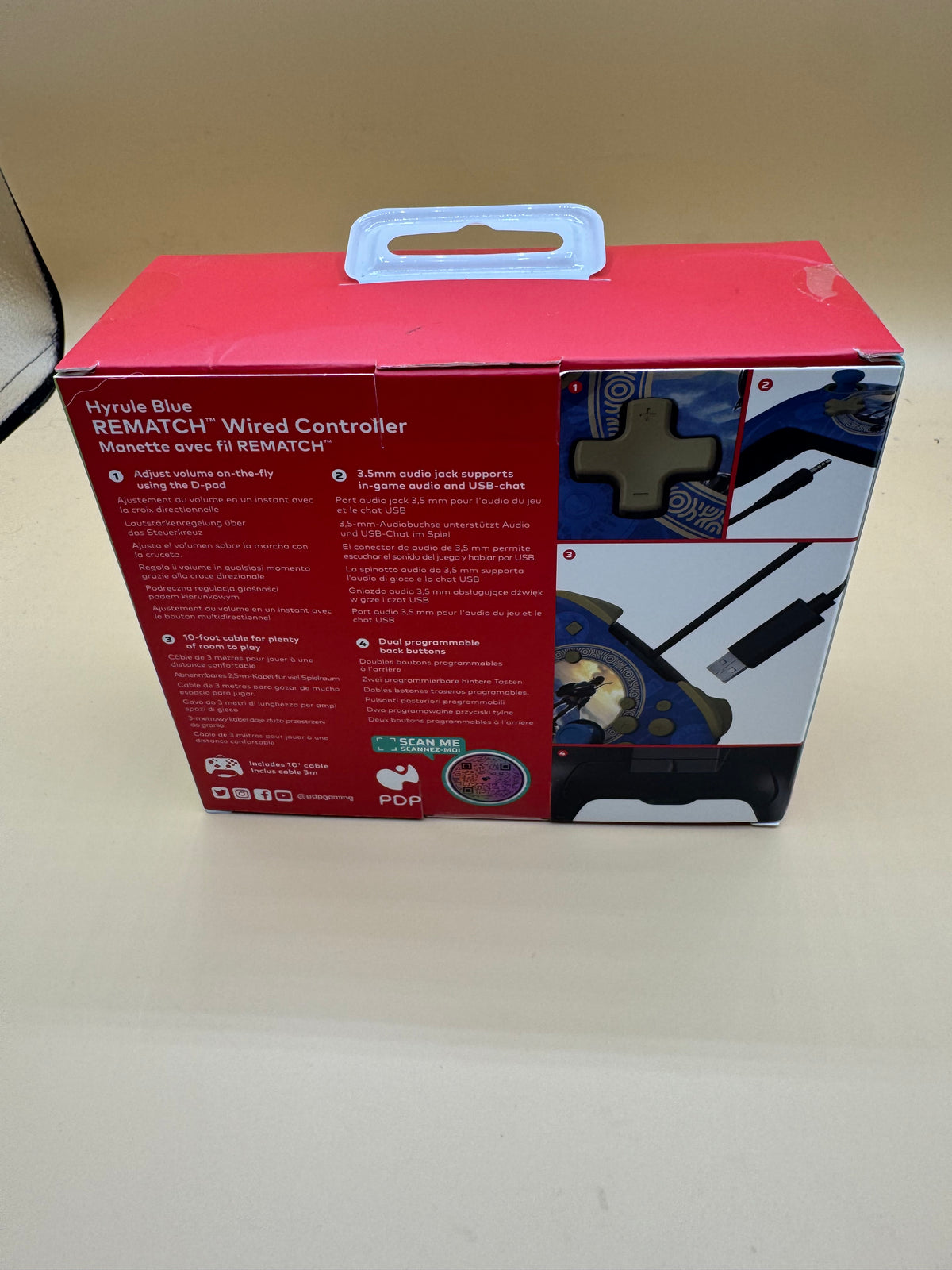 PDP REMATCH Wired Controller for Nintendo Switch (Legend of Zelda Hyrule Blue)
