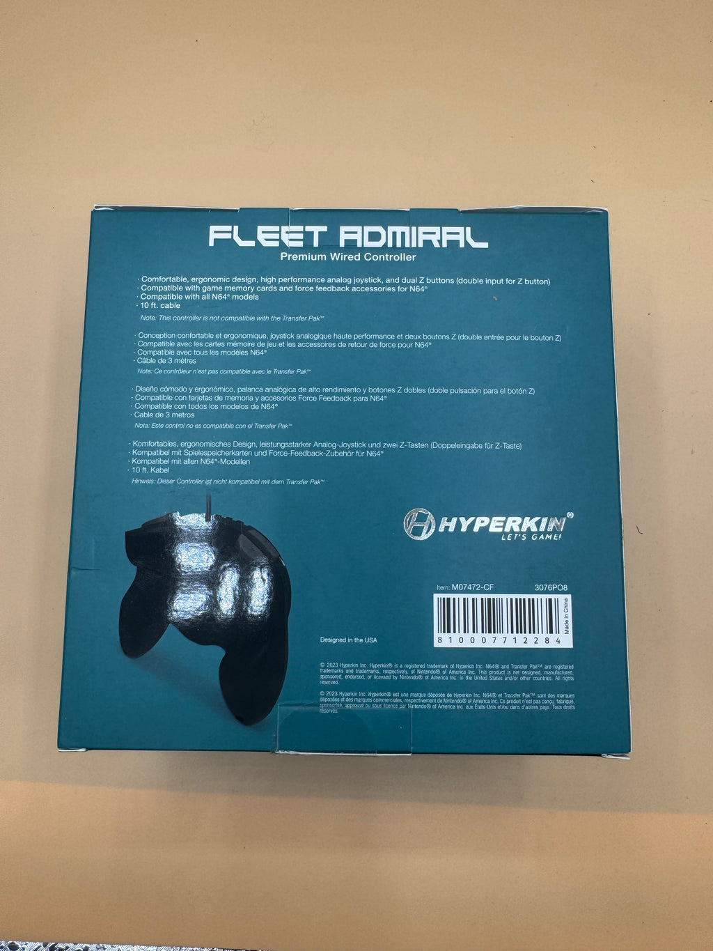 Hyperkin "Fleet Admiral" Premium Wired Controller (Cosmic Fleet) for Nintendo 64