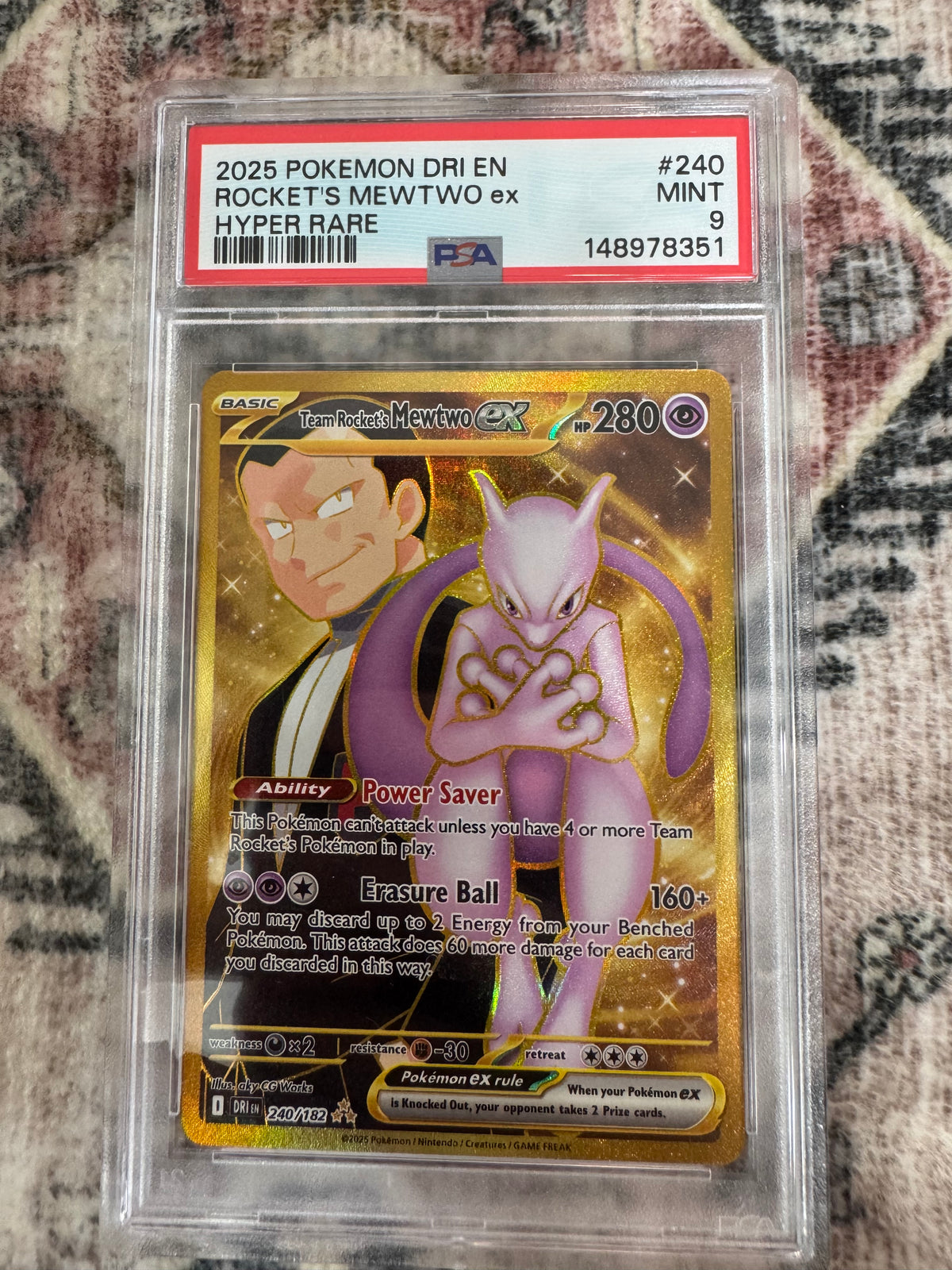 Pokémon TCG: Team Rocket’s Mewtwo ex Hyper Rare PSA 9
