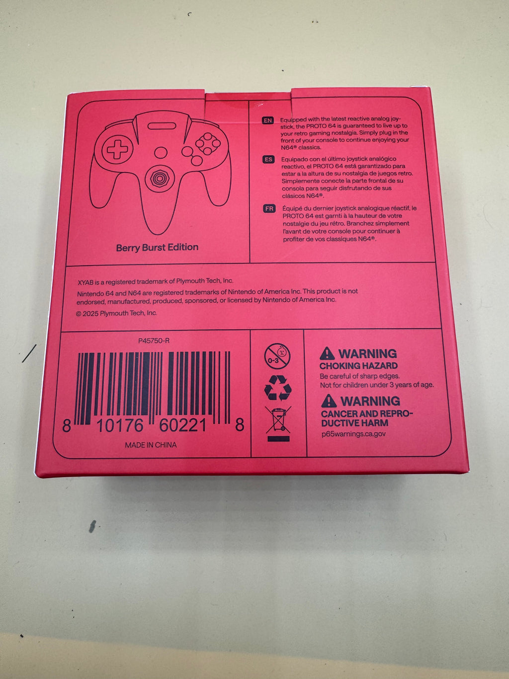 XYAB “Proto64” Wired Controller (Berry Burst)