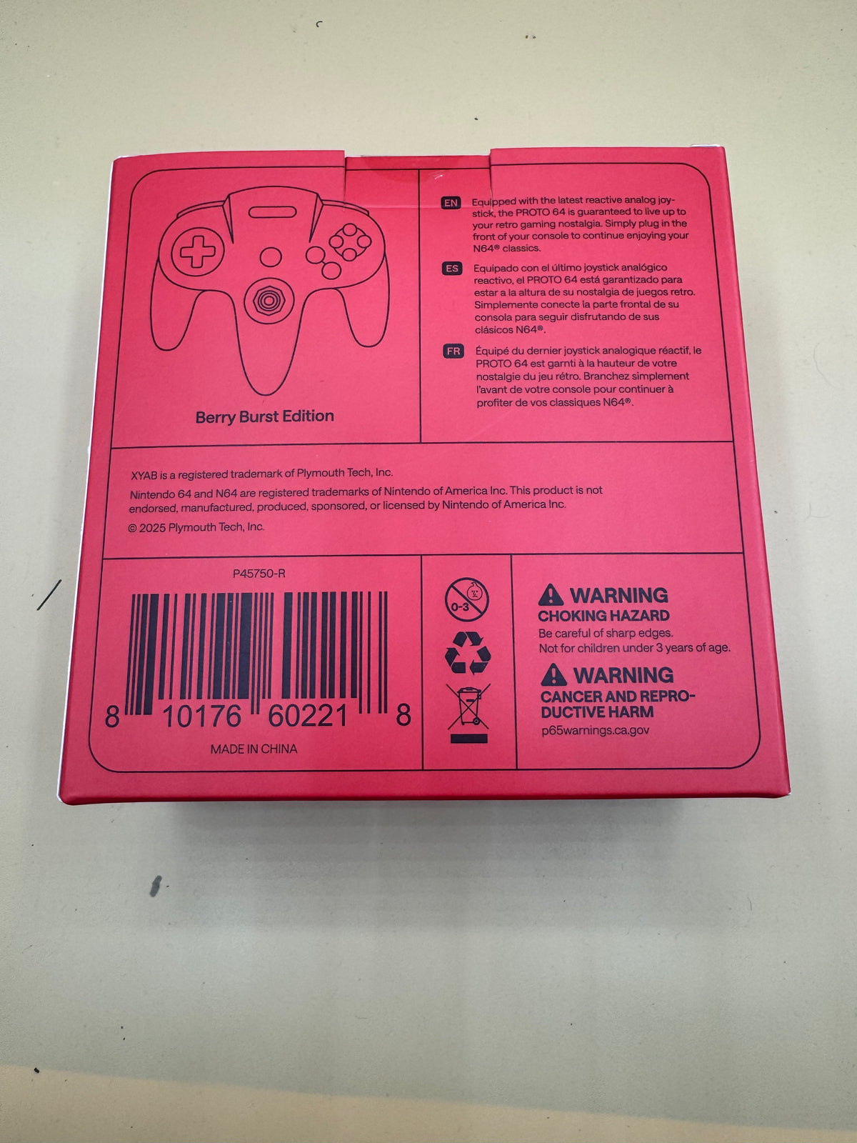 XYAB “Proto64” Wired Controller (Berry Burst)