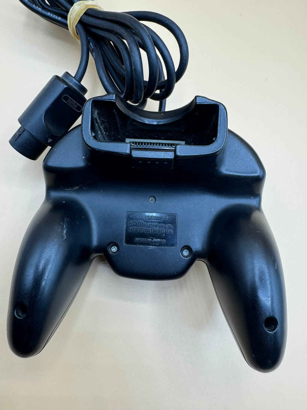 Black Hori Mini Pad 64 Controller with Modded PS2 Joystick