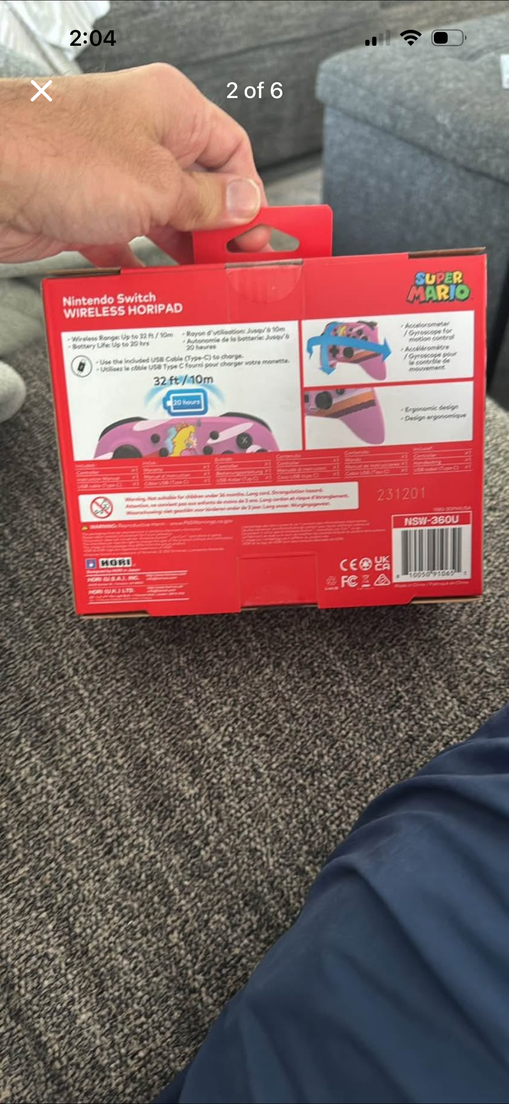 Super Mario “Princess Peach” Nintendo Switch wireless controller (Brand new)