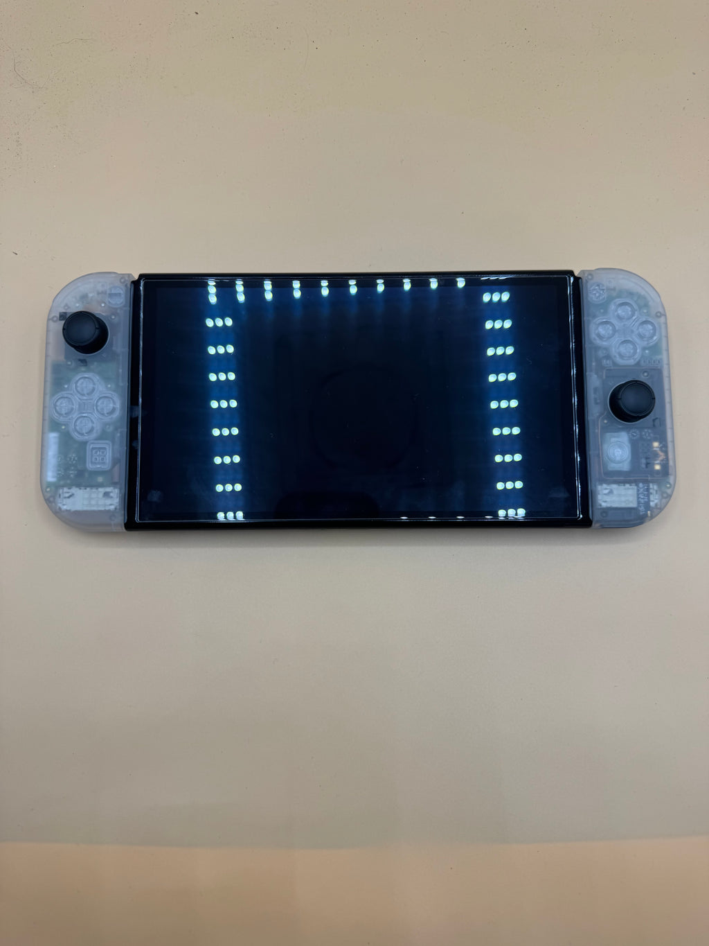 Nintendo Switch OLED CiB with customized Glow in the Dark Shell and Joy-Cons