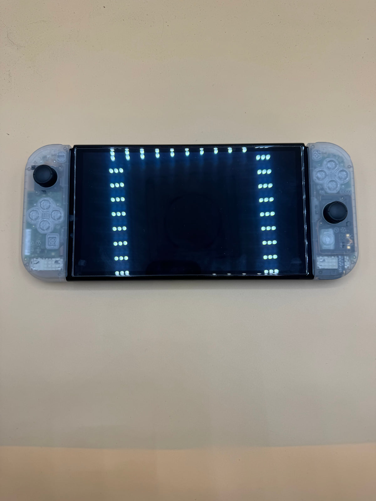 Nintendo Switch OLED CiB with customized Glow in the Dark Shell and Joy-Cons