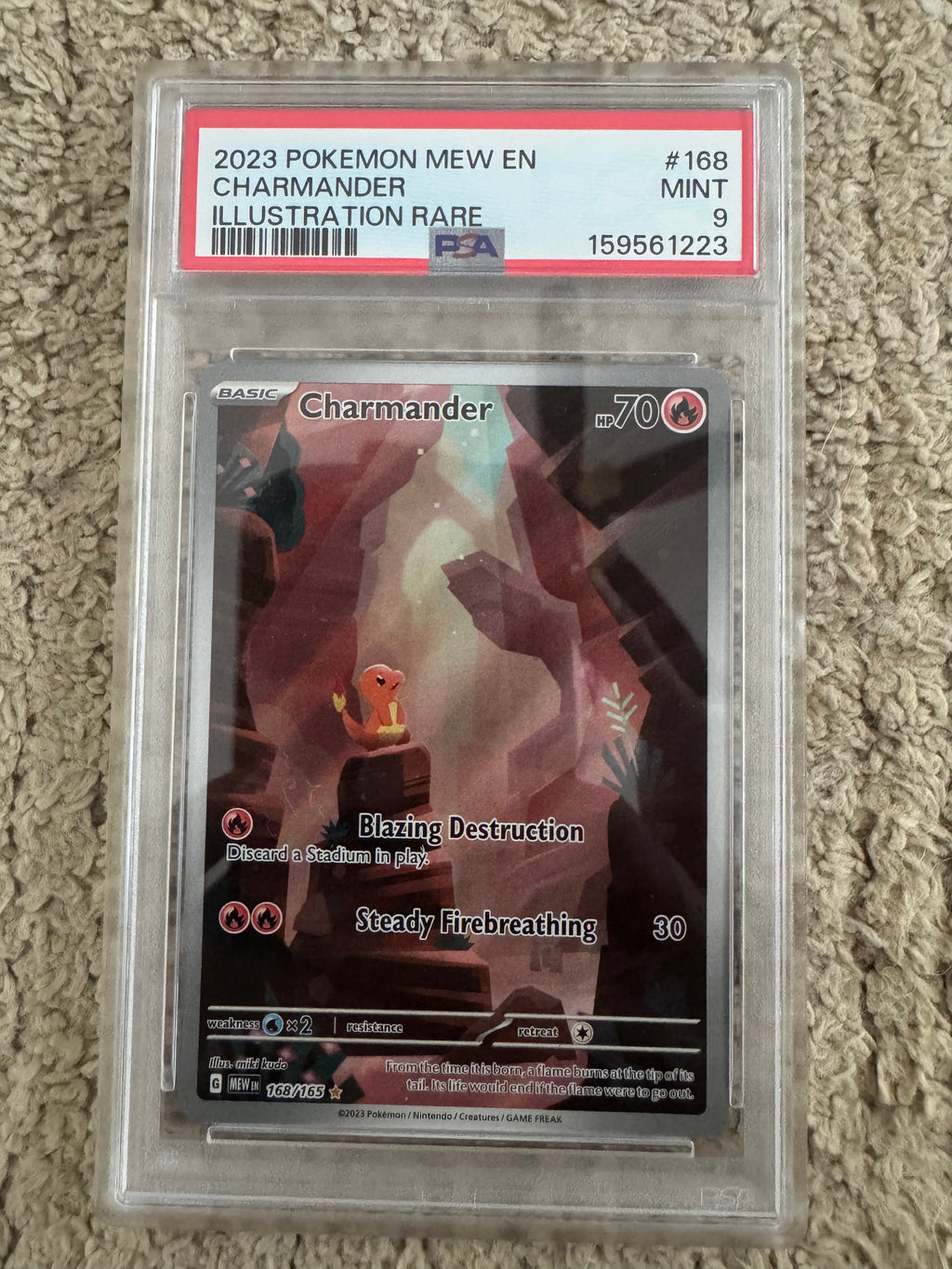 Pokémon TCG: Charmander 151 Illustrator Rare (PSA 9)