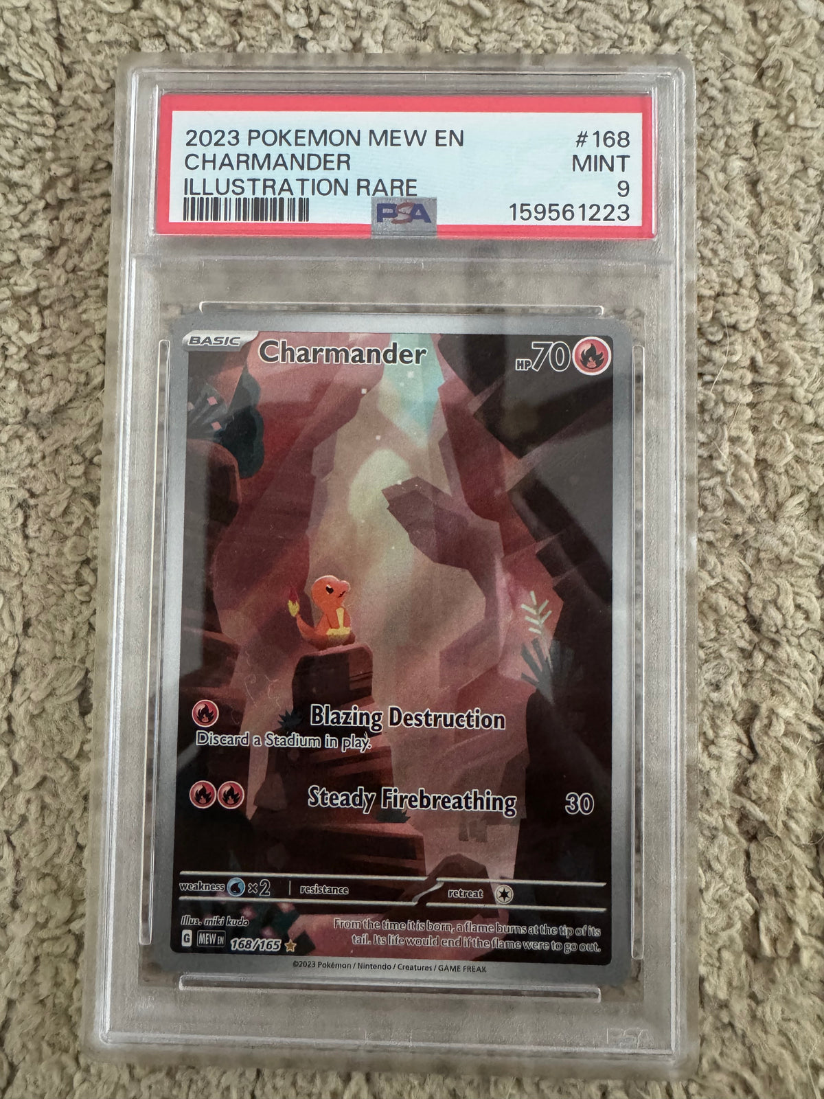 Pokémon TCG: Charmander 151 Illustrator Rare (PSA 9)
