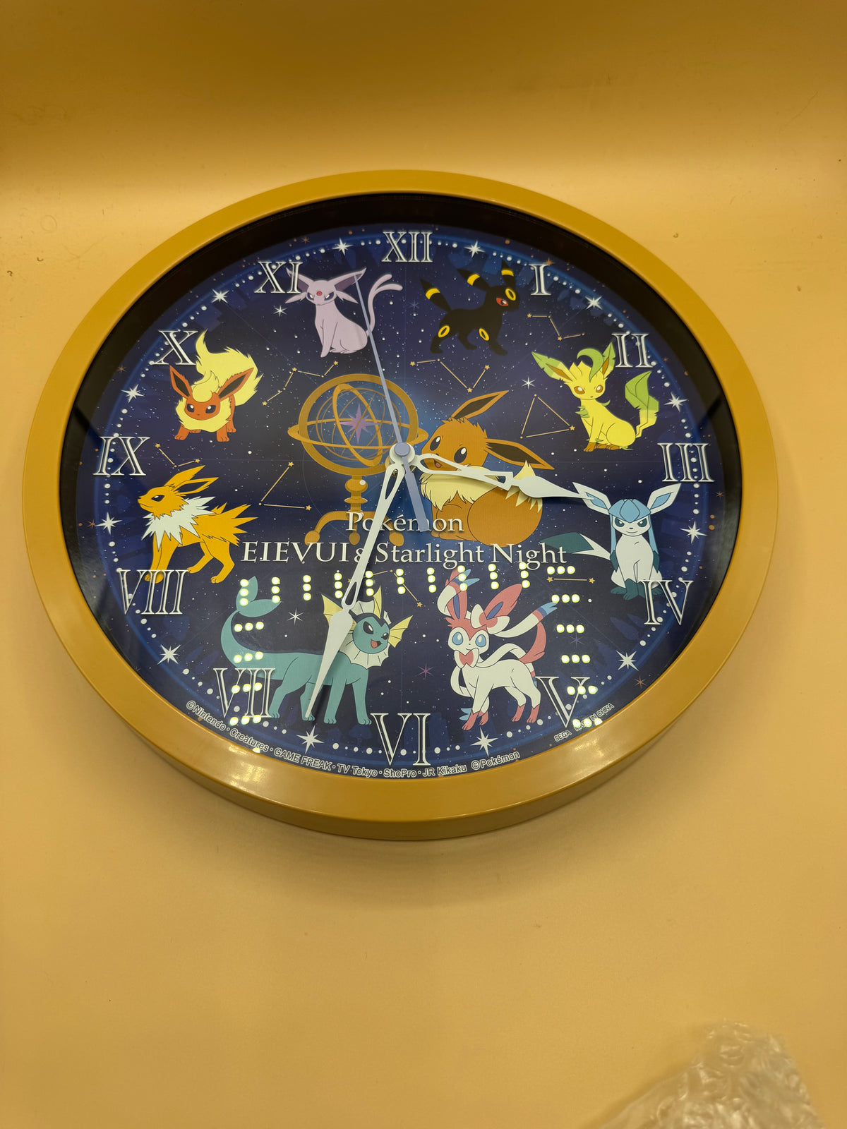 Sega Pokémon Eievui & Starlight Night Premium Wall Clock (Japanese import)