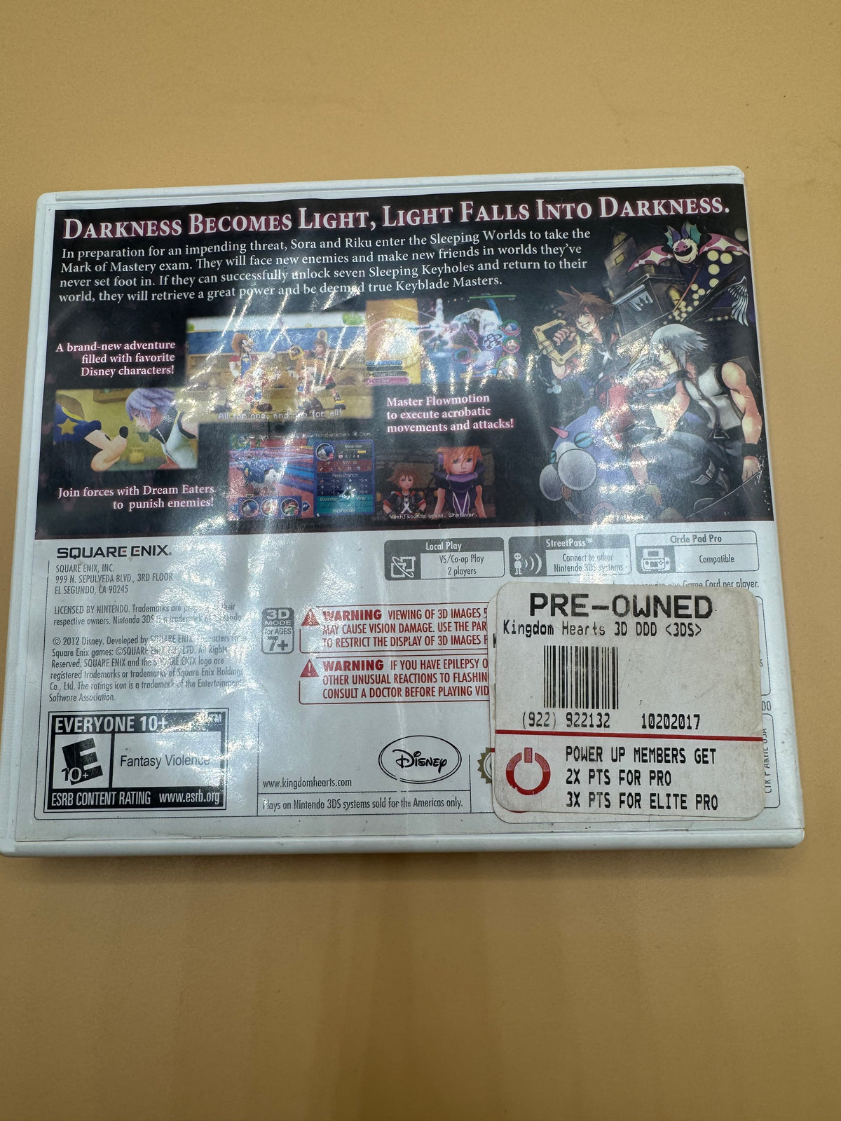 Kingdom Hearts: 3D Dream Drop Distance CiB