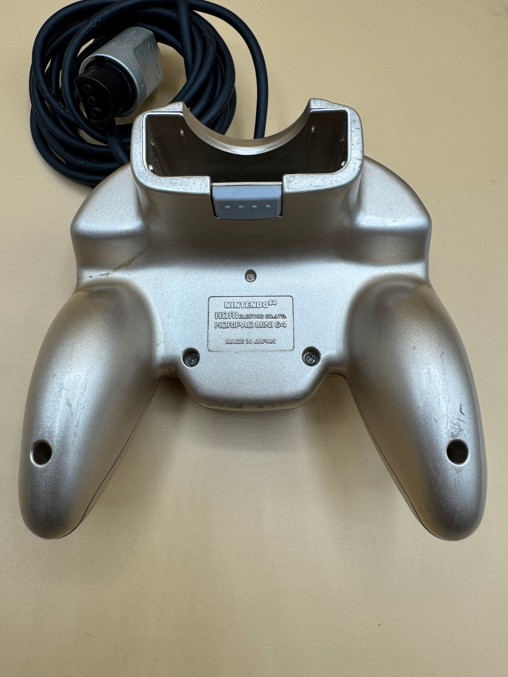 Gold Hori Mini Pad 64 Controller with modded PS2 Joystick