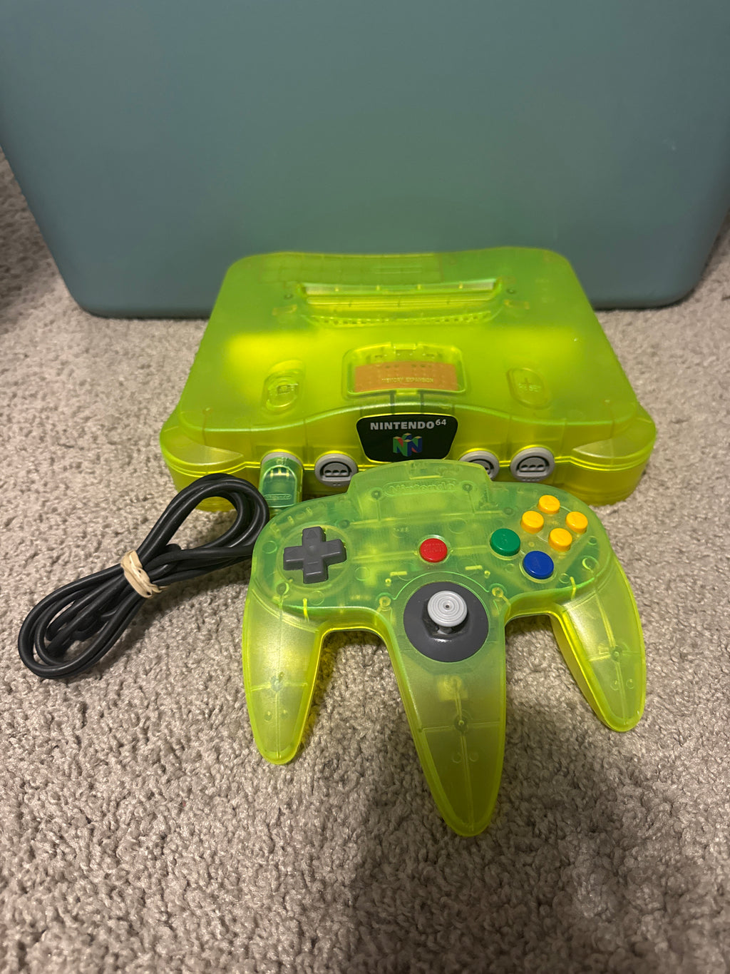 Customized Extreme Green Nintendo 64 Console + Controller + Expansion Pak