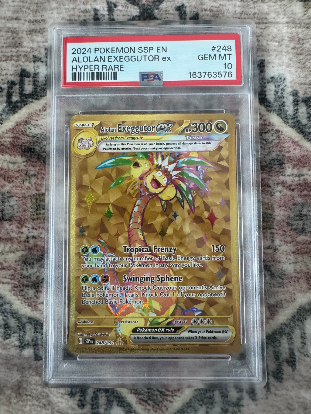 Pokémon TCG: Alolan Exeggutor ex Hyper Rare PSA 10
