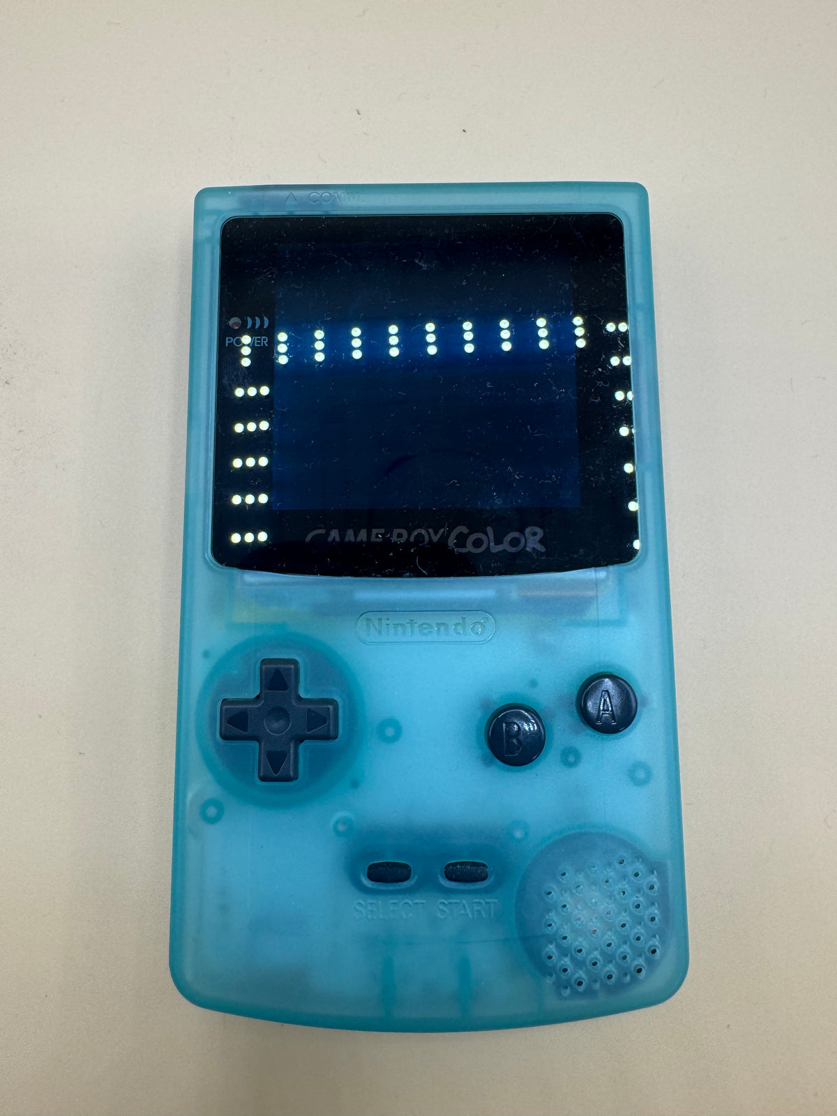 Customized Ice-Blue Back Lit Gameboy Color