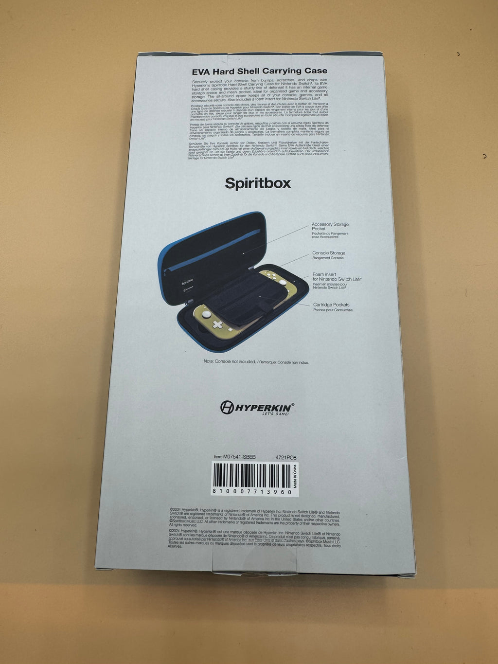 Hyperkin Official “Spiritbox” Limited Edition EVA Hard Shell Carrying Case for the Nintendo Switch