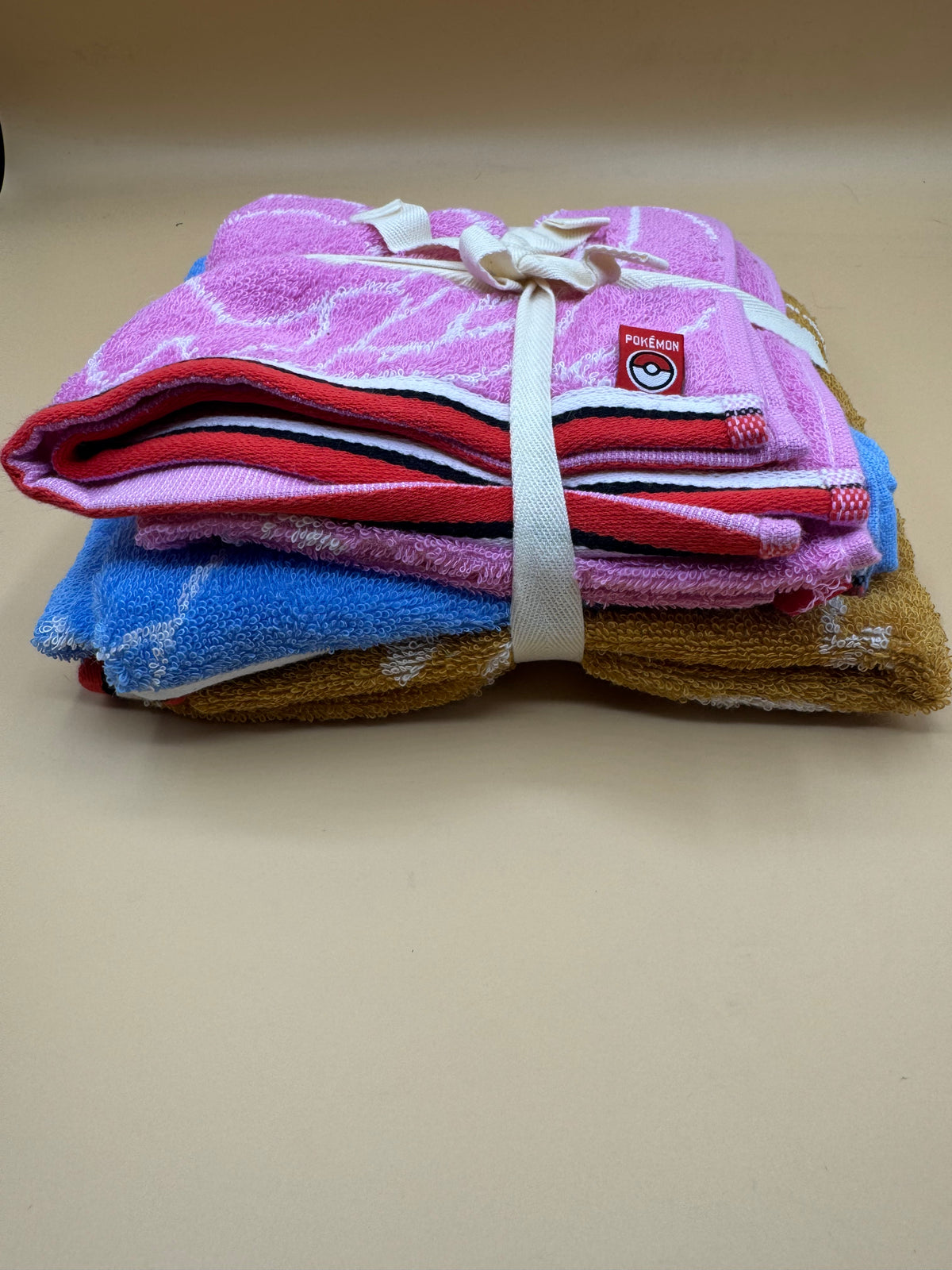 Hayashi Pokémon 3-Pattern Face Towel Set featuring Eevee, Glaceon, and Sylveon
