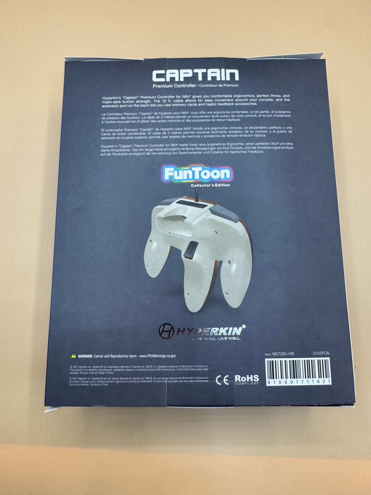 Hyperkin "Captain" Premium Controller for Nintendo 64 (FunToon Collector's Edition) "Hero Brown"