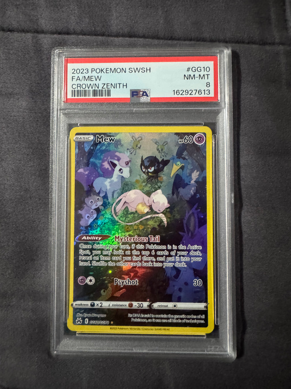 Pokémon TCG: Crown Zenith Full Art Mew PSA 8