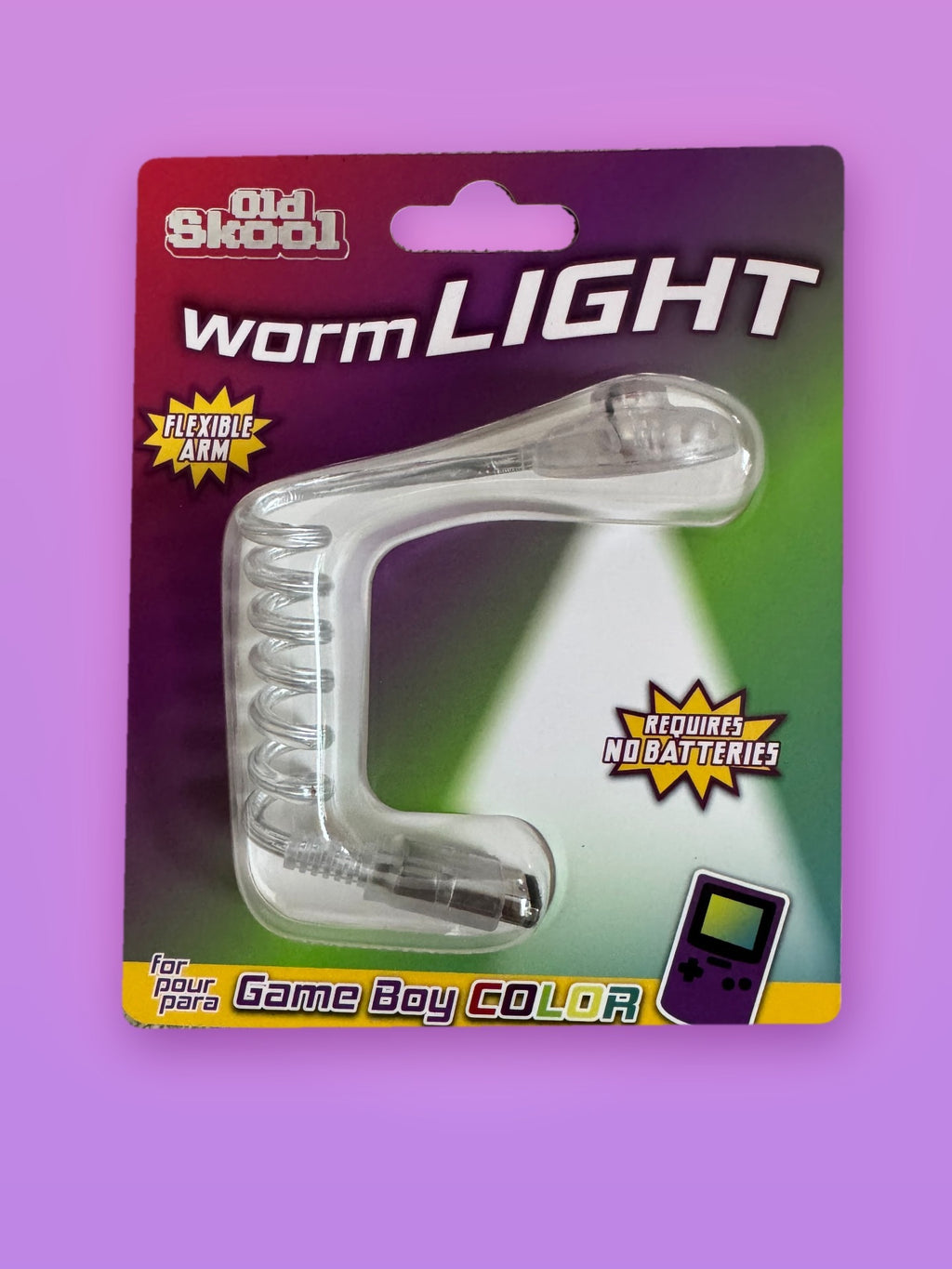 Old Skool Worm Light, Clear, front of card
