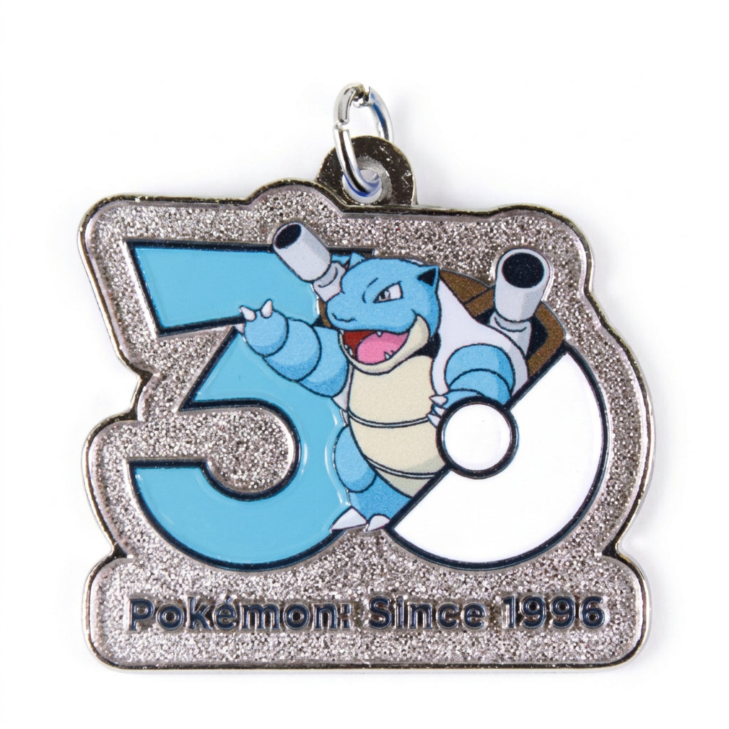 Pokémon 30th Anniversary metal charm – Blastoise (enhanced manufacturer photo)