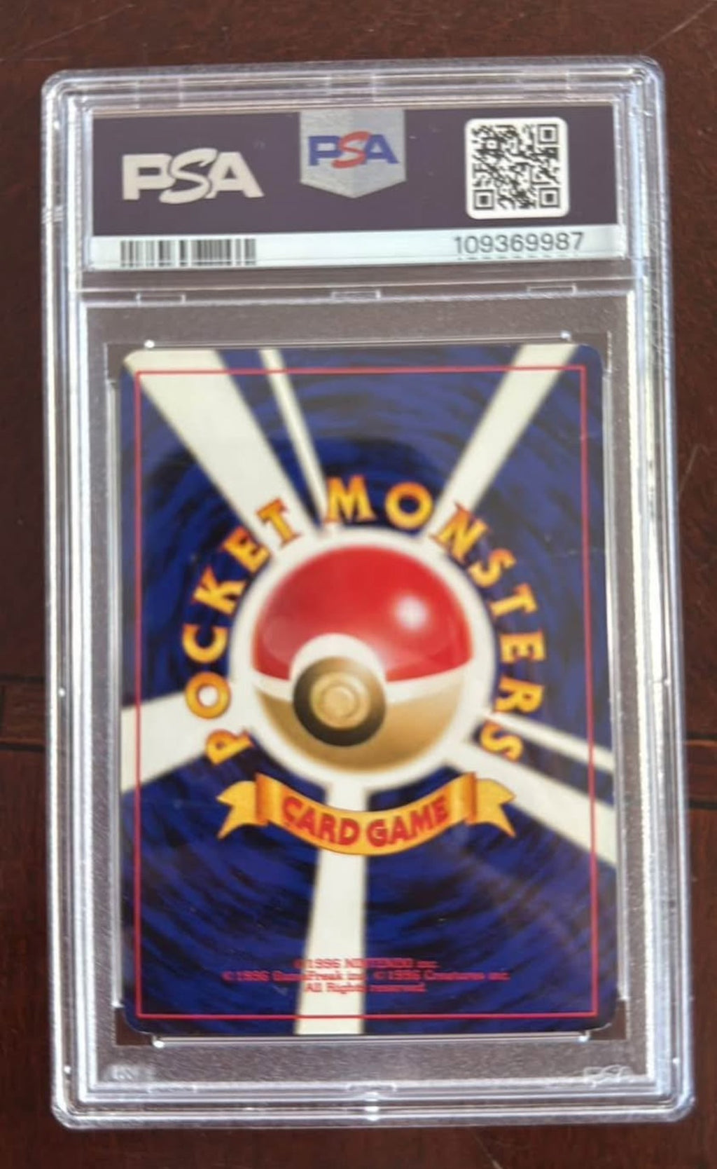 Japanese Dark Charizard holo PSA 1 slab