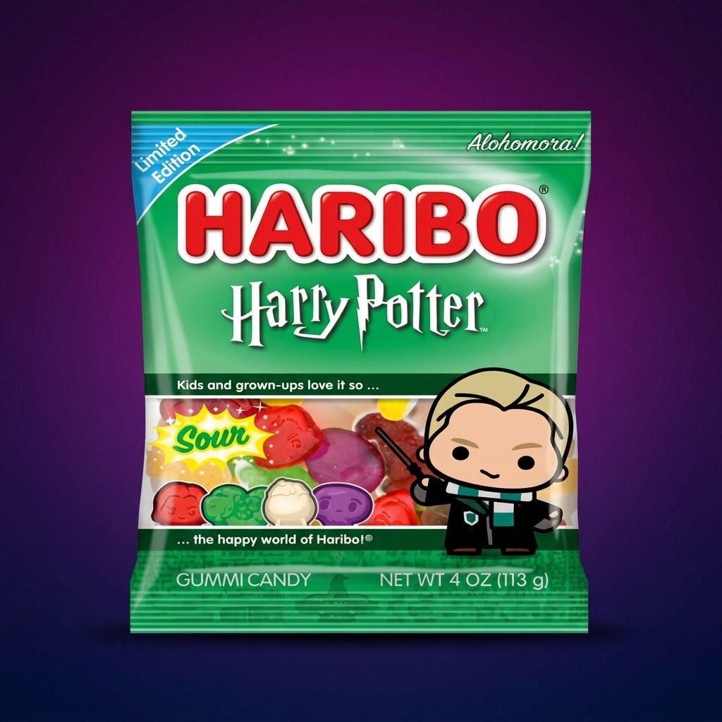 HARIBO Harry Potter Draco Sour Gummies — limited edition US bag, 4 oz
